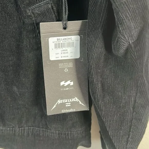 Billabong Metallica Black Album Jacket L - Picture 5 of 9